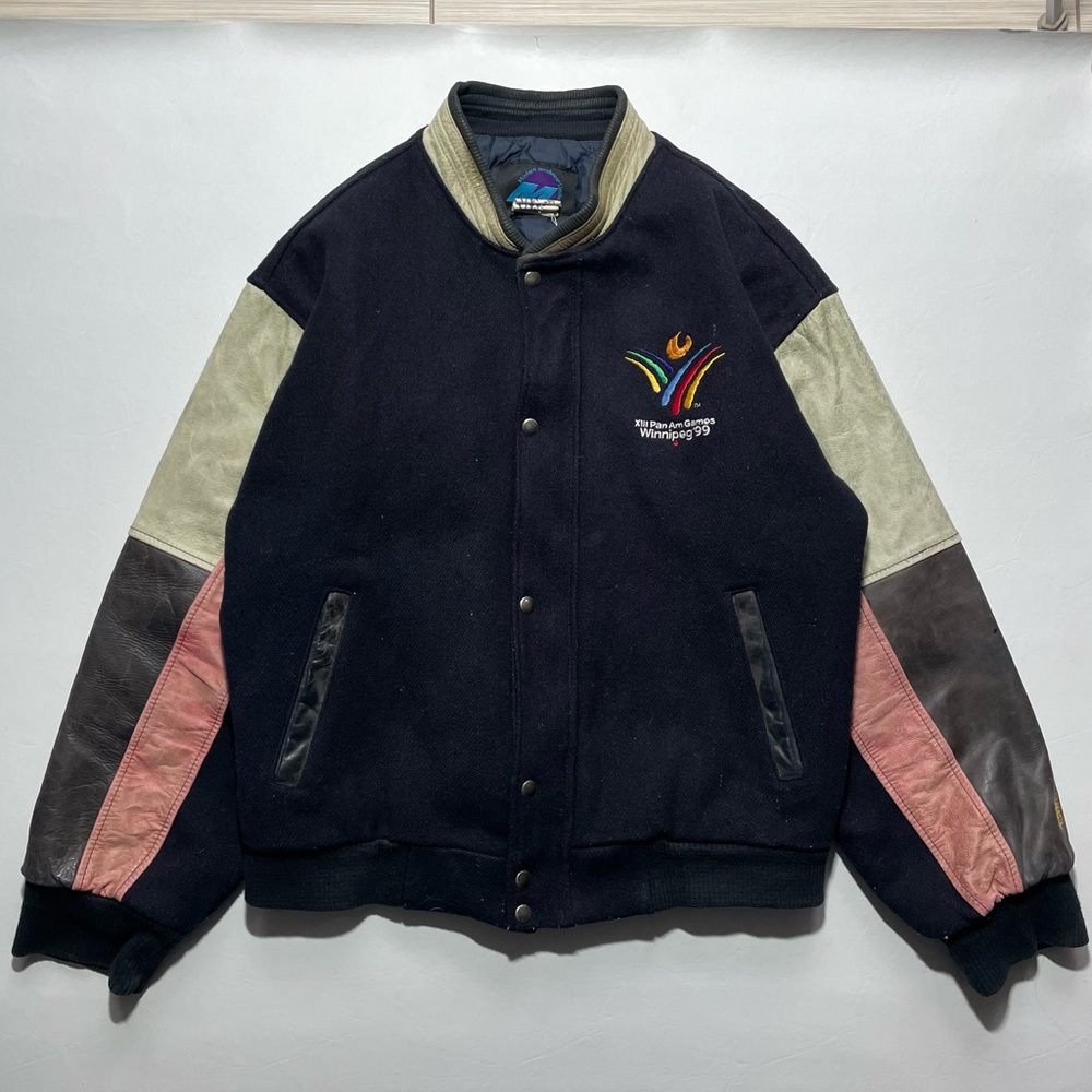 1999 Pan Am Games Winnipeg Canada Multicolor Varsity Jacket large